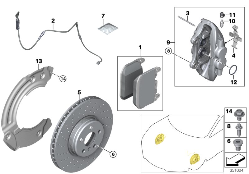 Genuine BMW 34116870627 I15 Caliper Housing Left (Inc. i8) | ML Performance UK Car Parts