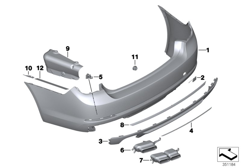 Genuine BMW 51112298341 Set Of Mounts For Pdc Sensor, Rear PDC (Inc. 750Li, Hybrid 7 & 730Li) | ML Performance UK Car Parts