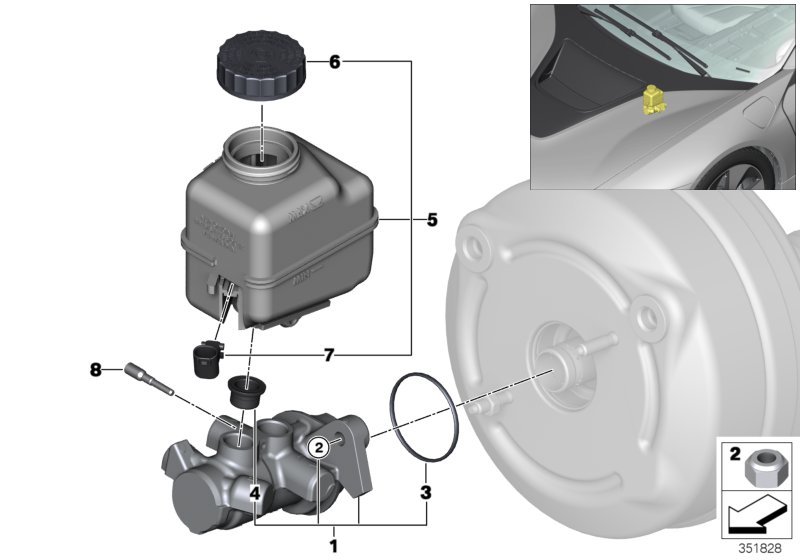 Genuine BMW 34336865476 I15 Brake Master Cylinder (Inc. i8) | ML Performance UK Car Parts