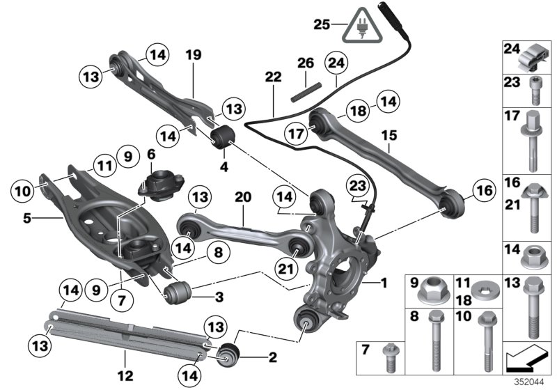 Genuine BMW 33322409891 E84 Repair Kit For Wishbone VALUE LINE (Inc. X1 20d, X1 18i & X1 18d) | ML Performance UK Car Parts