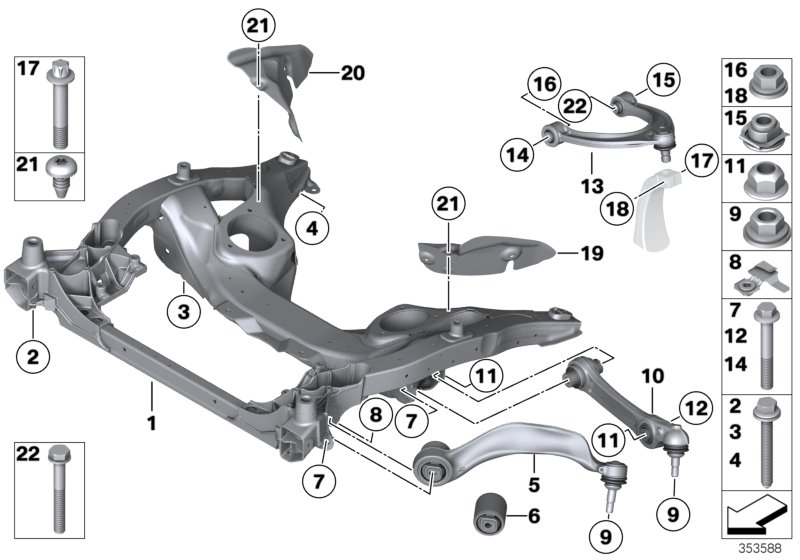 Genuine BMW 31126775959 RR6 Tension Strut With Hydraulic Mount, Left (Inc. Hybrid 7L, 730Ld & 535d) | ML Performance UK Car Parts