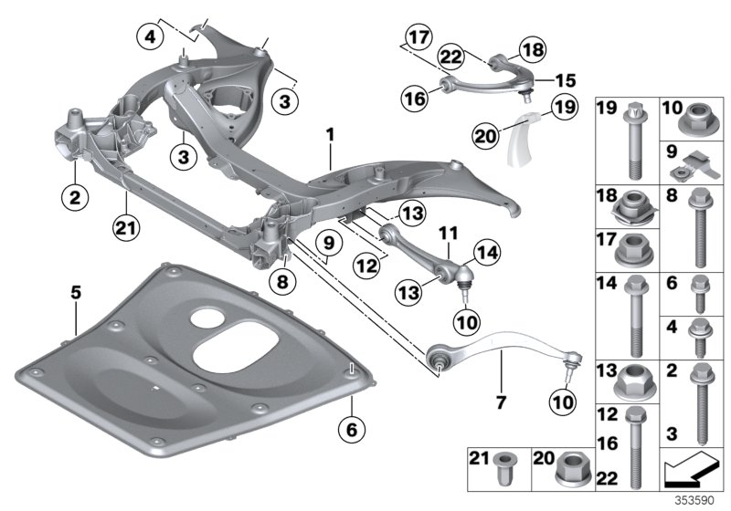 Genuine BMW 31122284975 F13 Left Tension Strut With Rubber Mounting (Inc. M5 & M6) | ML Performance UK Car Parts