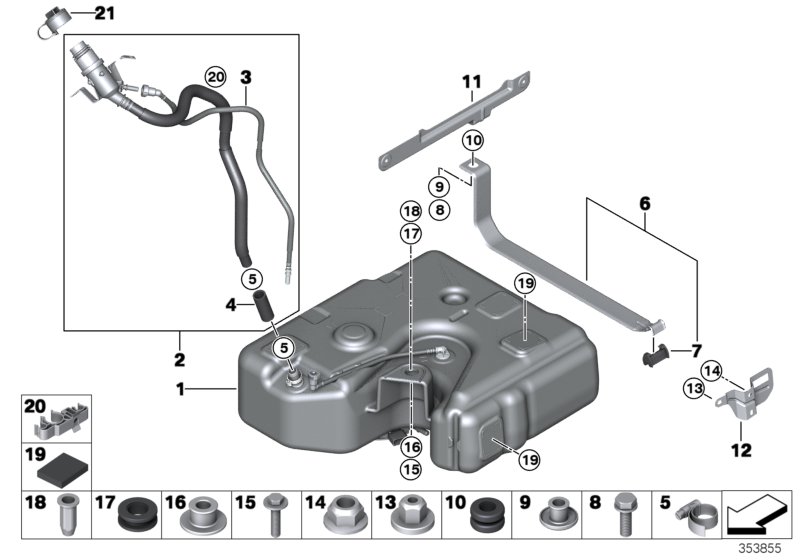 Genuine BMW 16197286064 Scr Container (Inc. 520dX, 535d & 520d) | ML Performance UK Car Parts