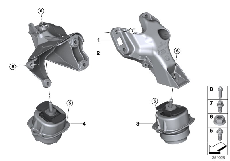 Genuine BMW 22116882034 F15 F16 Engine Supporting Bracket, Right (Inc. X6 35iX, X5 35i & X5 35iX) | ML Performance UK Car Parts