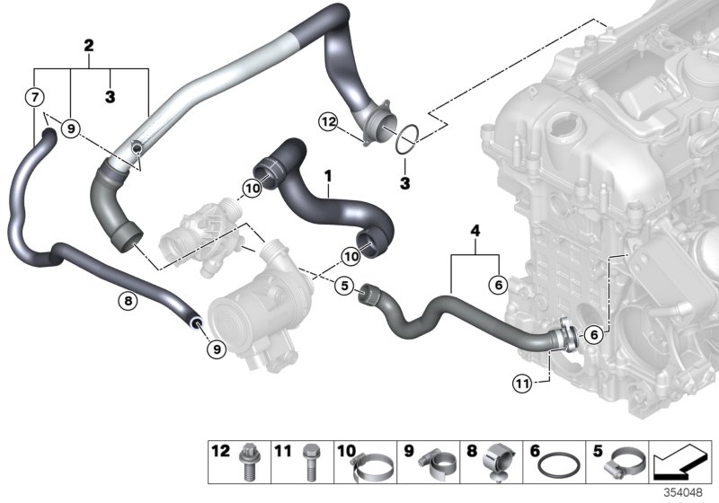 Genuine BMW 11537649409 F15 F16 Hose, Cylinder Head-Thermostat (Inc. X5 35i, X6 35iX & X6 35i) | ML Performance UK Car Parts