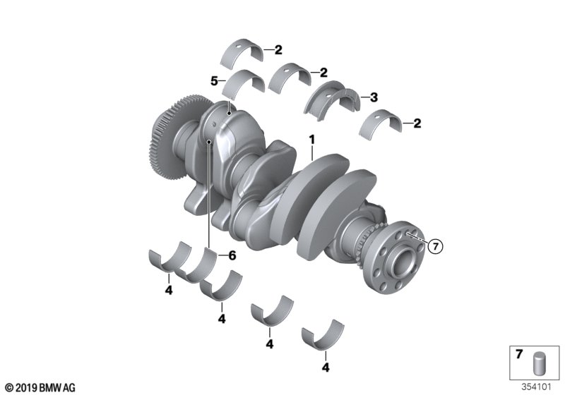 Genuine BMW 11217648459 Guide-Bearing Shell Green 48,00MM (Inc. i8) | ML Performance UK Car Parts