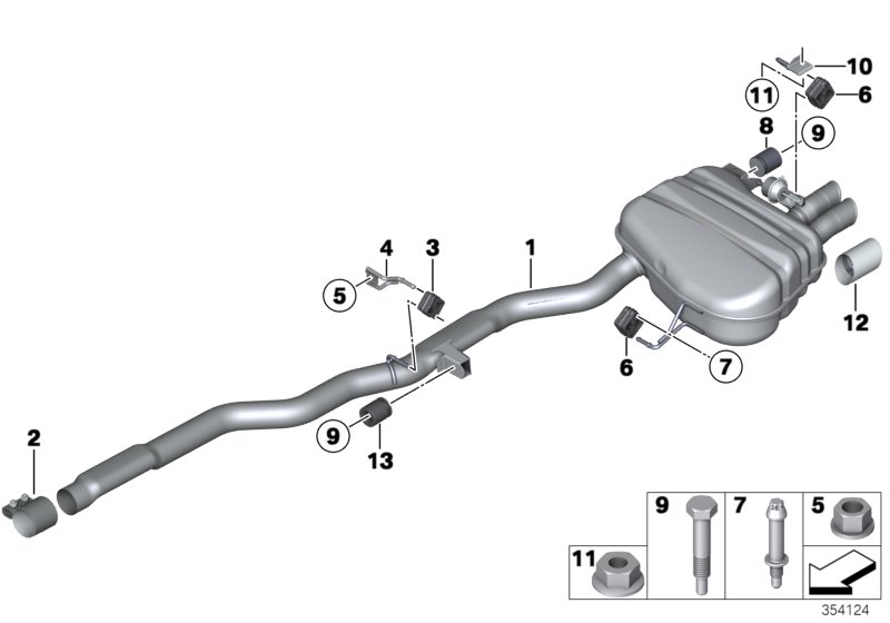 Genuine BMW 18307629933 F10 F11 Bracket, Resonator, Rear Left (Inc. 528iX, 528i & 520i) | ML Performance UK Car Parts