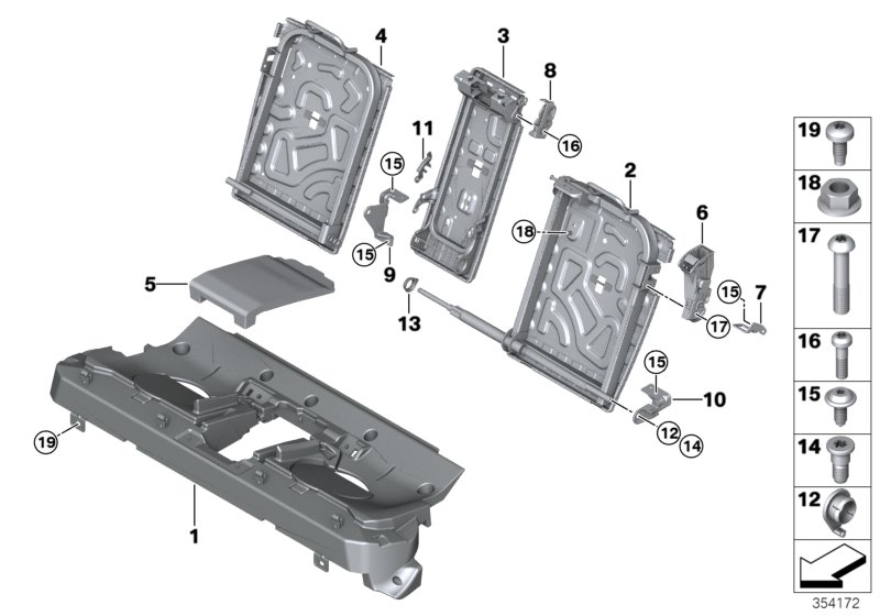 Genuine BMW 52207327950 Backrest Frame, Right (Inc. X6 35iX, X6 40dX & X6 50iX 4.0) | ML Performance UK Car Parts