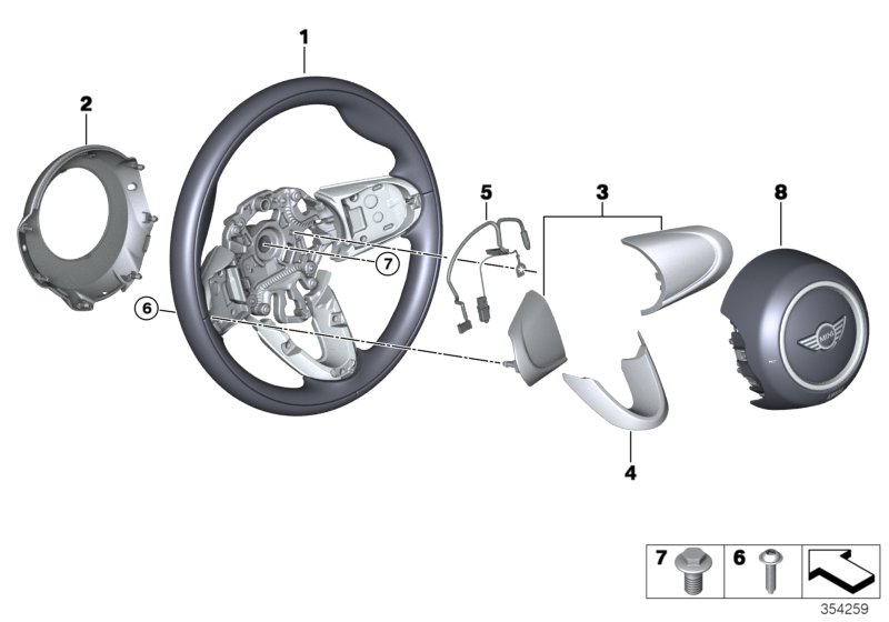 Genuine BMW 32306864895 F56 F55 Connecting Line, Steering Wheel (Inc. Cooper SE, JCW & Cooper ALL4) | ML Performance UK Car Parts