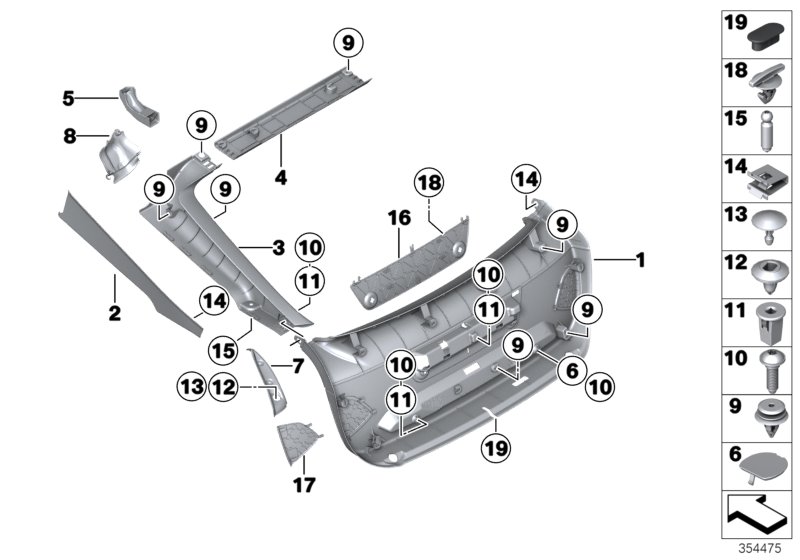 Genuine BMW 51497295647 Left Hinge Cover (Inc. 330d, 320d & 328i) | ML Performance UK Car Parts