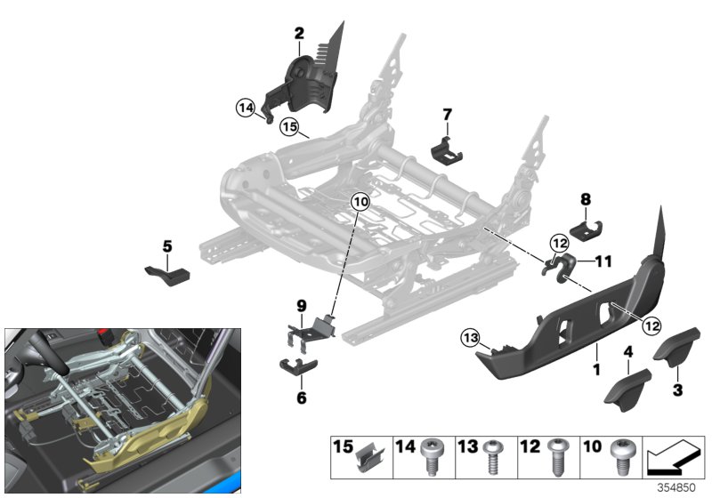 Genuine BMW 52107304215 Trim, Seat Outer Left (Inc. i3s 94Ah Rex, i3 60Ah Rex & i3 120Ah) | ML Performance UK Car Parts