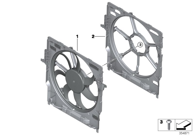 Genuine BMW 17427634466 F15 F16 Fan Housing With Fan 400W (Inc. X6 35iX, X5 25d & X5 28iX) | ML Performance UK Car Parts