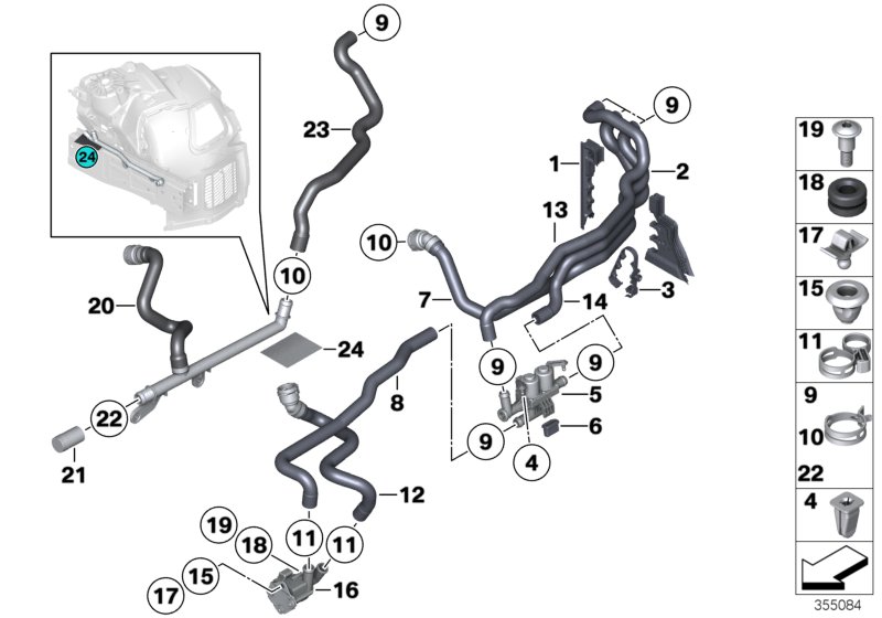 Genuine BMW 64119119425 RR5 F13 Grommet Bottom Part (Inc. 730i, 650iX & 523i) | ML Performance UK Car Parts