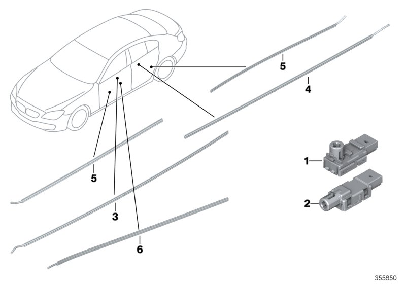 Genuine BMW 63319241221 Optical Conduct., Door Panel, Left Front (Inc. 640d, M6 & Alpina B6) | ML Performance UK Car Parts