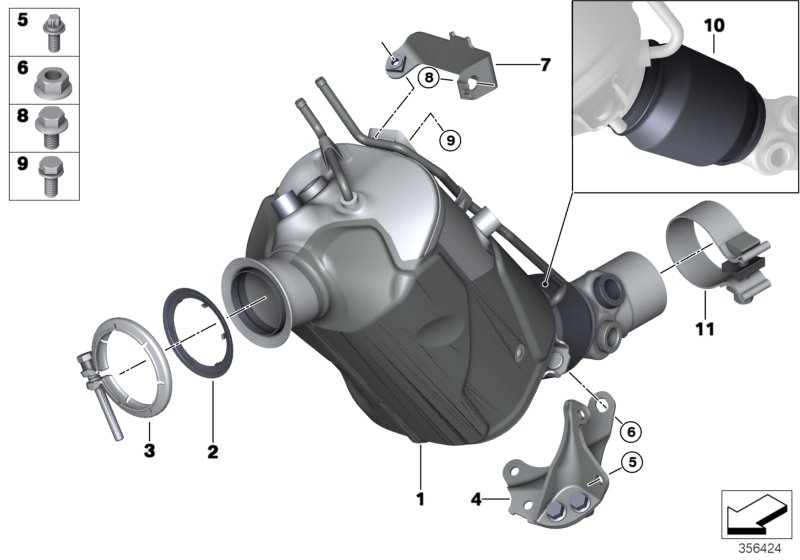 Genuine BMW 18308573798 F15 Exch Catalytic Converter Close To Engine EU3 (Inc. X5) | ML Performance UK Car Parts