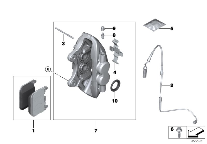 Genuine BMW 34116865538 F31 F30 F32 Caliper Housing Right (Inc. 320dX, 330iX & 435iX) | ML Performance UK Car Parts