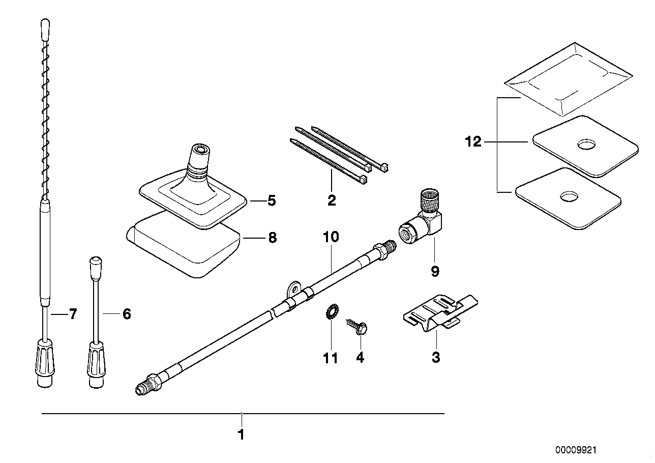 Genuine BMW 84508369460 E36 E38 E39 Antenna Radiator D-NETZ 275mm (Inc. 540iP, 725tds & 730d) | ML Performance UK Car Parts