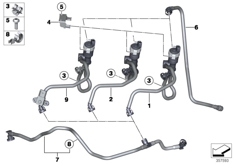 Genuine BMW 13907636129 F25 F26 Fuel Tank Breather Line (Inc. X3) | ML Performance UK Car Parts