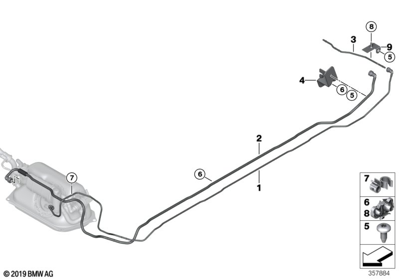 Genuine BMW 16127303959 Feed Line (Inc. i3s 94Ah Rex, i3 60Ah Rex & i3s 120Ah Rex) | ML Performance UK Car Parts