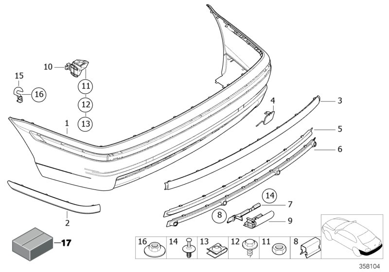 Genuine BMW 51122492229 E46 Cover, Lower Part Center M (Inc. 318i, 330i & 320d) | ML Performance UK Car Parts