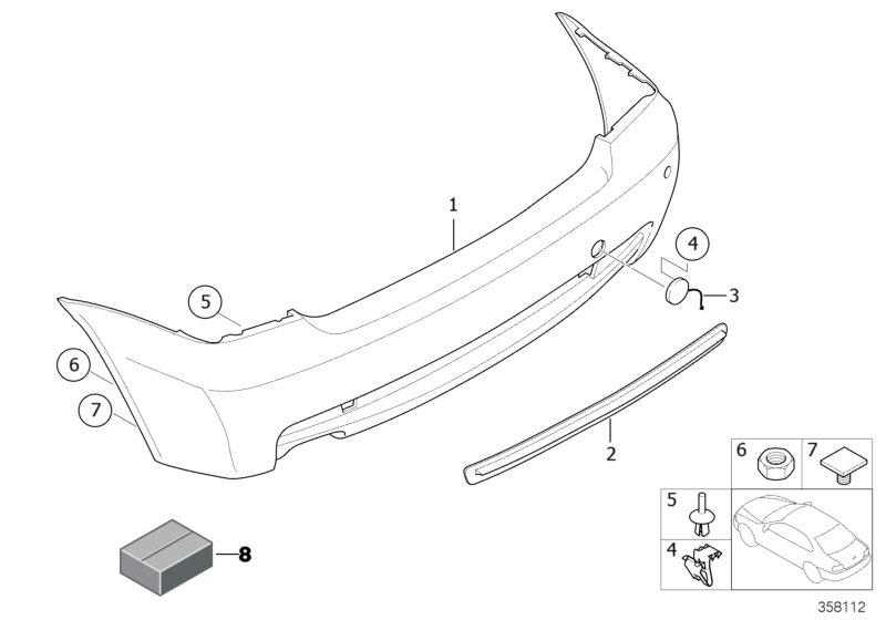 Genuine BMW 51127894798 E46 Flap, Towing Eye, Primed (Inc. 318ti, 316ti & 318td) | ML Performance UK Car Parts