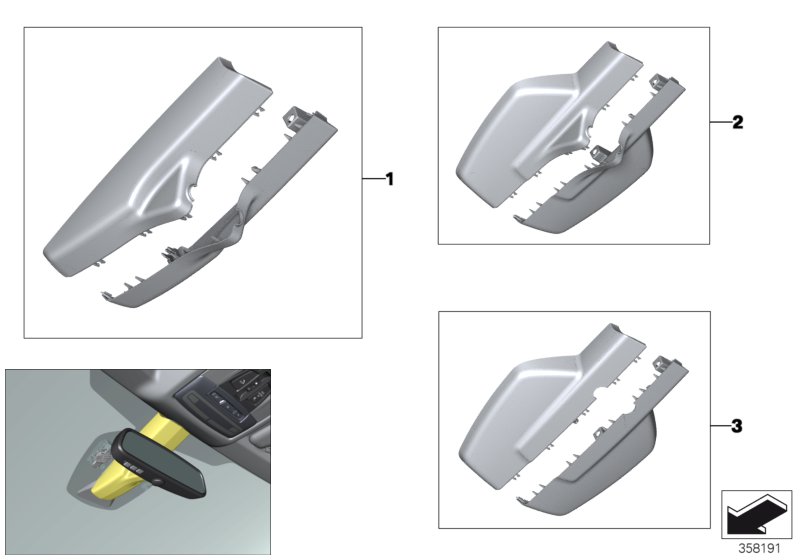 Genuine BMW 51169323835 Set Of Covers Mirror Baseplate (Inc. i8) | ML Performance UK Car Parts