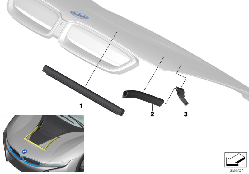 Genuine BMW 51767377153 I15 Seal, Front Left Air Duct (Inc. i8) | ML Performance UK Car Parts