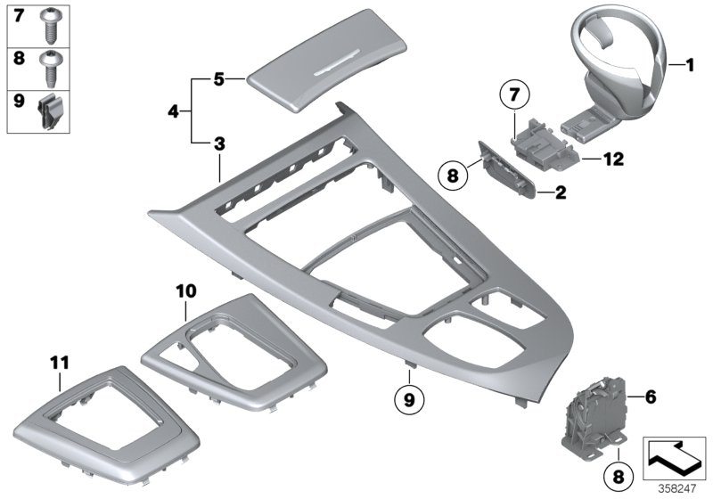 Genuine BMW 51169323338 E89 Cover Center Console PURE FUSION (Inc. Z4) | ML Performance UK Car Parts