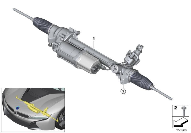 Genuine BMW 32106889423 I15 I12 Exch. Steering Box, Electr. TKP (Inc. i8) | ML Performance UK Car Parts