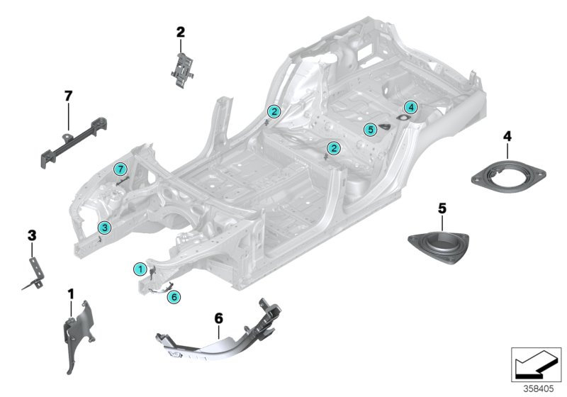 Genuine BMW 61139258261 F03 F11 Plug-In Connection Bracket (Inc. 750iX, 650iX 4.4 & 535iX) | ML Performance UK Car Parts