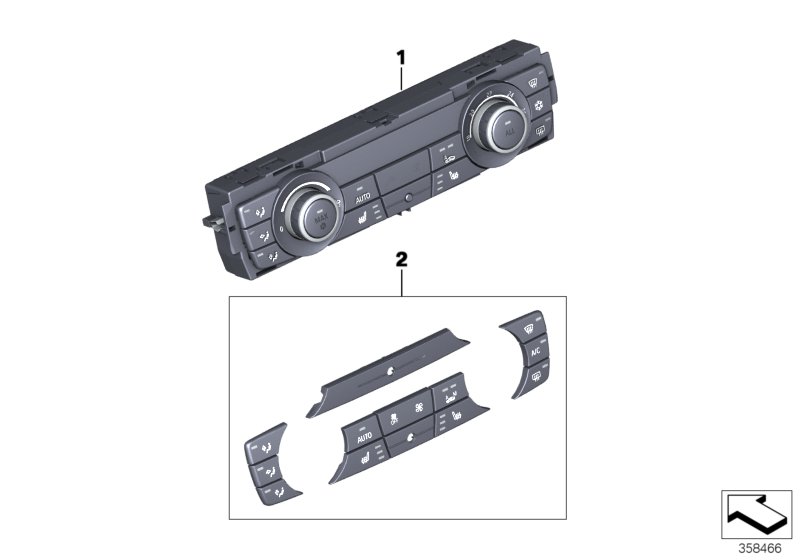 Genuine BMW 64116821435 F25 F26 Control Unit,Automatic Air Cond.,Basis (Inc. X3 28dX, X4 M40iX & X3 28i) | ML Performance UK Car Parts