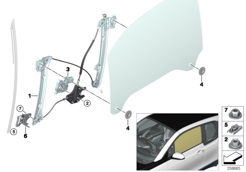 Genuine BMW Mini 67627332799 F56 Drive For Window Lifter (Inc. i3 94Ah Rex, i3 120Ah Rex & i3s 120Ah Rex) | ML Performance UK Car Parts