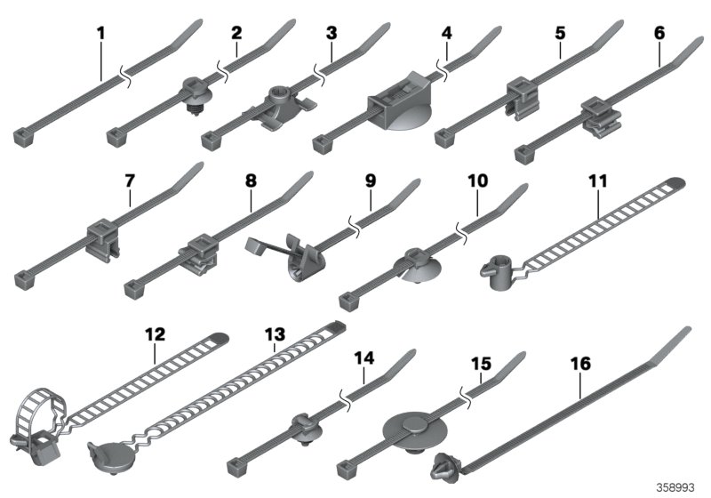 Genuine BMW 61139115010 F25 F13 G01 Cable Tie (Inc. Z4 30i) | ML Performance UK Car Parts