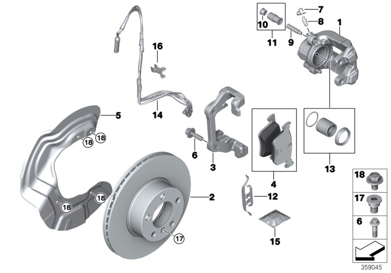 Genuine BMW 34116766683 E87 E92 E91 Repair Set Brake Caliper (Inc. 316i, 125i & 316d) | ML Performance UK Car Parts