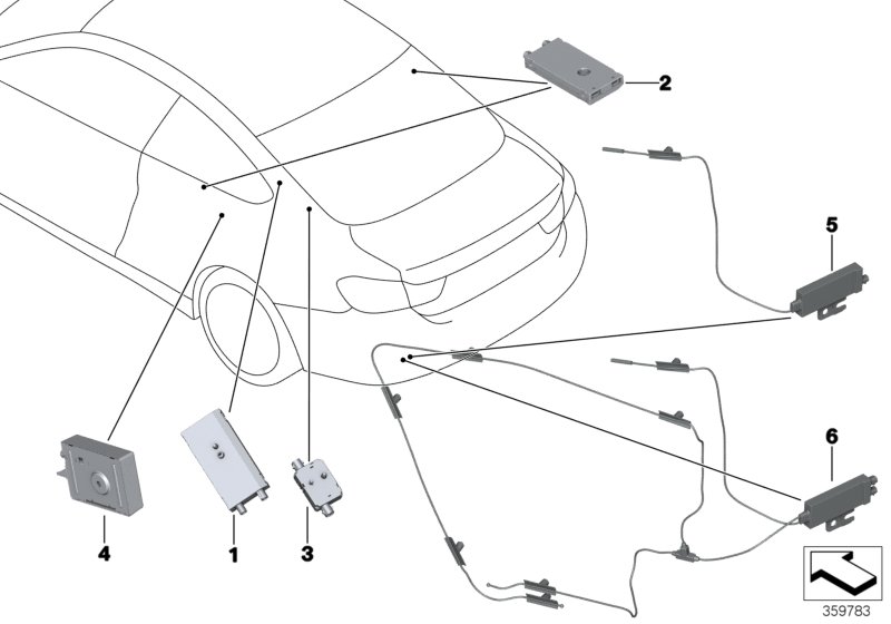 Genuine BMW 65209273668 F83 F33 Antenna Amplifier RECHTS (Inc. 435dX, 440i & 430iX) | ML Performance UK Car Parts