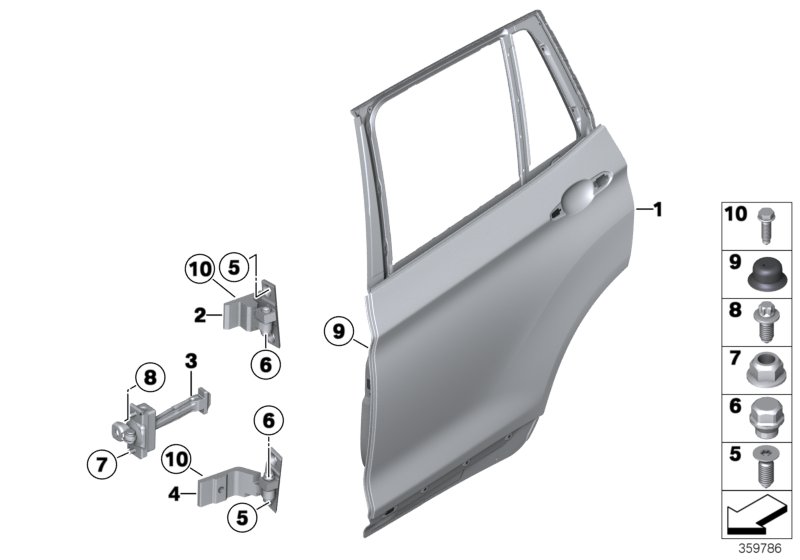 Genuine BMW 51227205613 F25 F26 Rear Door Brake (Inc. X3) | ML Performance UK Car Parts