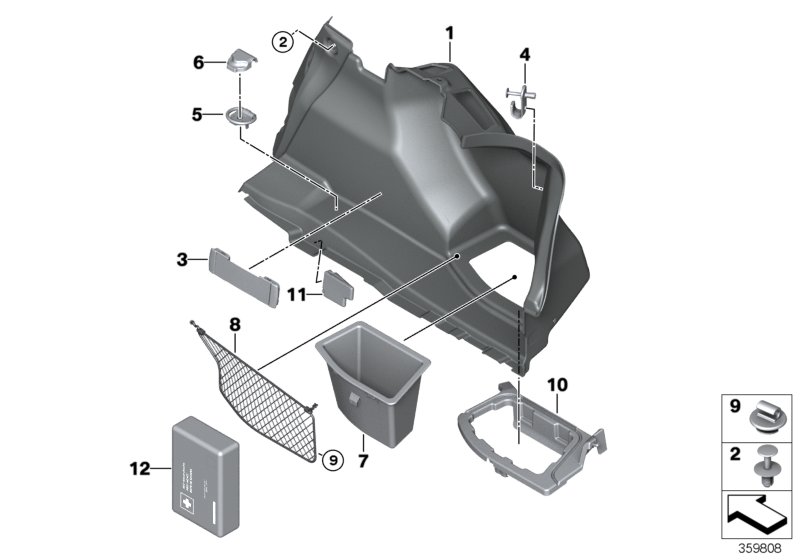 Genuine BMW 51477295950 F87 F22 Brace, Trim Panel, Trunk, Right (Inc. 218i) | ML Performance UK Car Parts