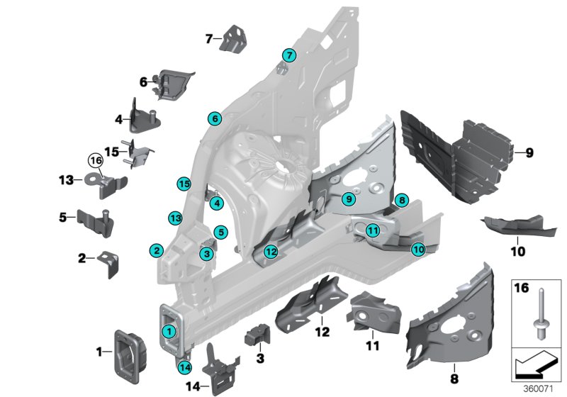 Genuine BMW 41117174384 E71 E70 Bracket Right (Inc. X6) | ML Performance UK Car Parts