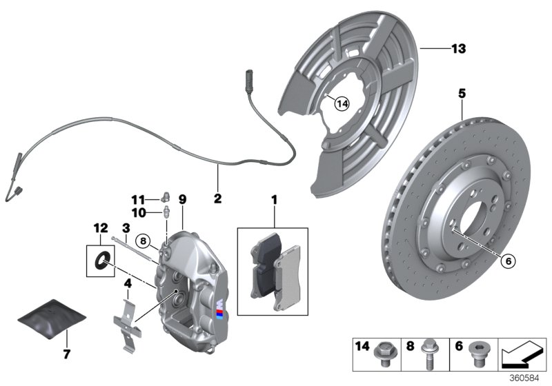 Genuine BMW 34217850466 F82 F83 F80 Caliper Housing Right (Inc. M3, M4 GTS & M4) | ML Performance UK Car Parts