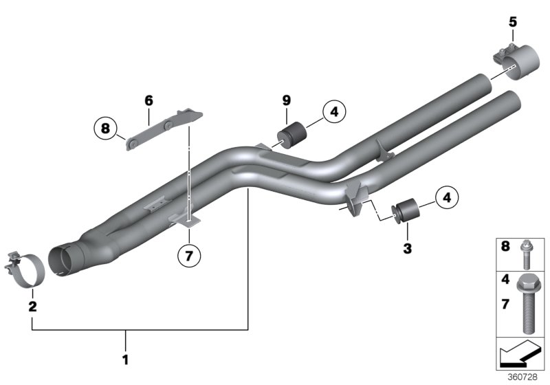 Genuine BMW 18307605257 Front Pipe (Inc. 640i & 640iX) | ML Performance UK Car Parts