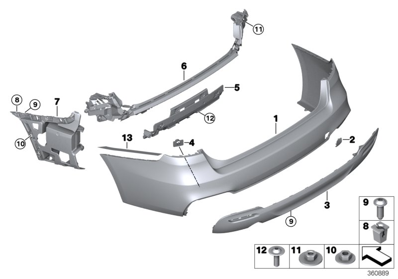 Genuine BMW 51128057208 F34 Guide For Bumper, Side, Right (Inc. 325d, 318d & 330d) | ML Performance UK Car Parts