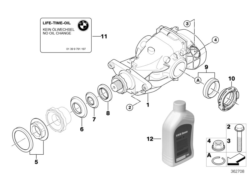 Genuine BMW 33107602986 E70 Exch. Final Drive I=3.91 (Inc. X5 4.8i) | ML Performance UK Car Parts