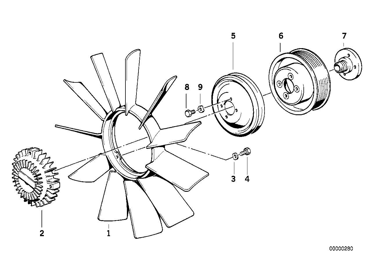 Genuine BMW 11511709775 E30 E34 Pulley (Inc. 518i, 316i & 318i) | ML Performance UK Car Parts