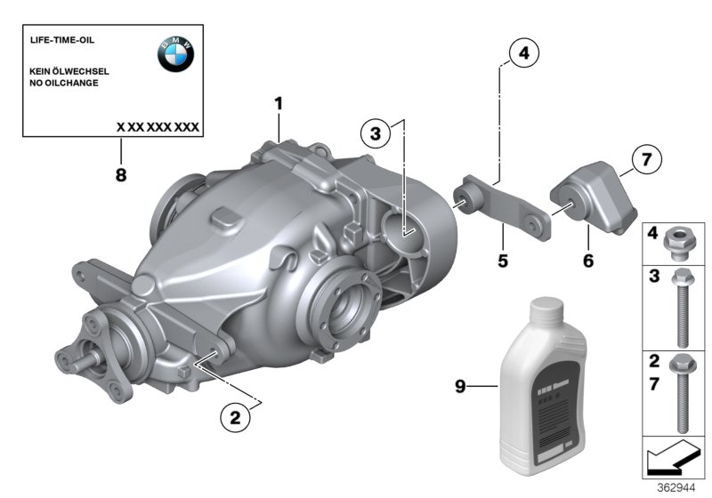 Genuine BMW 33107611129 E84 Rear-Axle-Drive I=3,15 (Inc. X1 20iX, X1 28iX & X1 20i) | ML Performance UK Car Parts