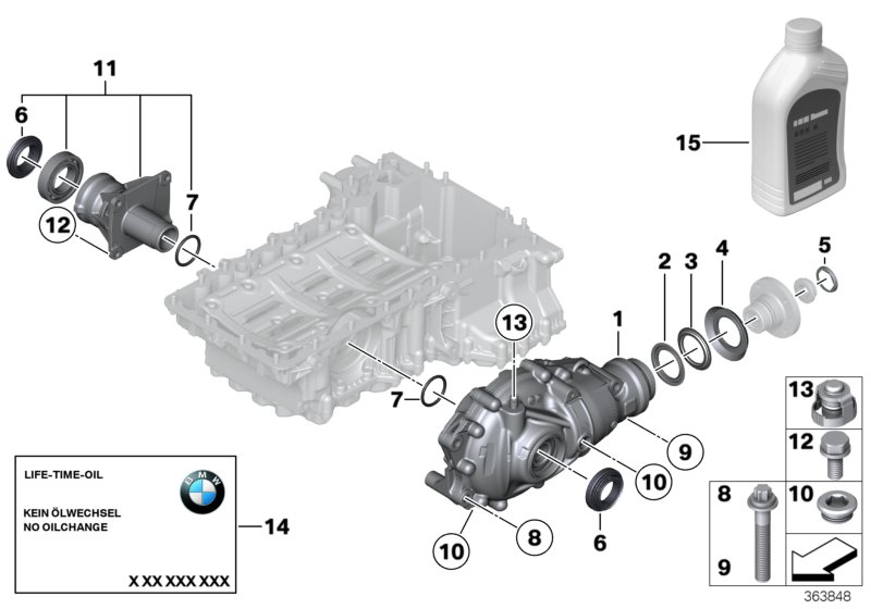 Genuine BMW 31508635862 F30 F32 F31 Final Drive (Front Axle) I=3,38 (Inc. 320iX & 420iX) | ML Performance UK Car Parts