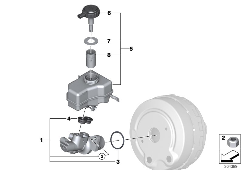 Genuine BMW 34336785662 E90 E91 Brake Master Cylinder (Inc. 320i, 318i & 128i) | ML Performance UK Car Parts