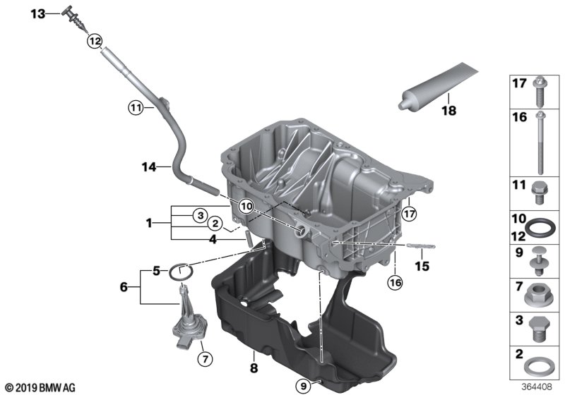 Genuine BMW 11438512502 F45 Dipstick (Inc. One D, Cooper D & X1 16d) | ML Performance UK Car Parts