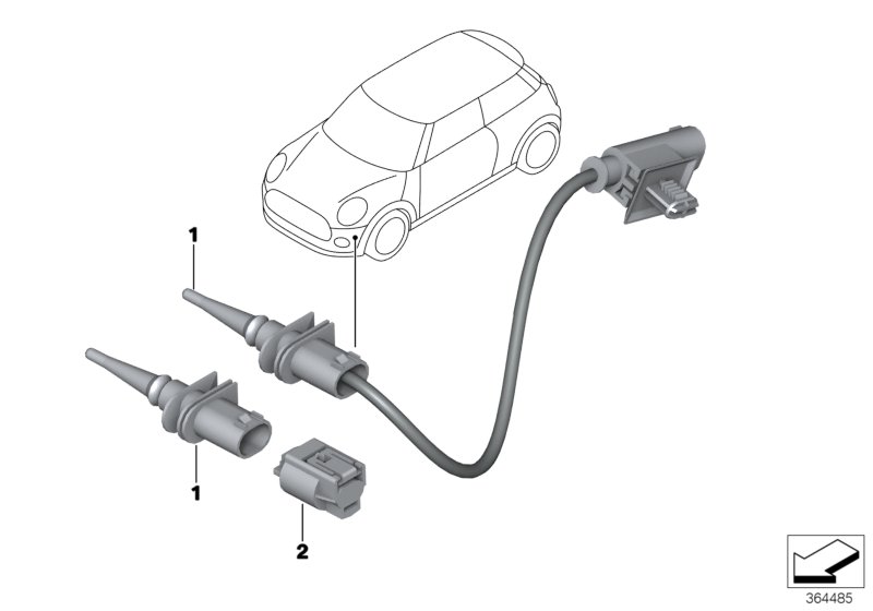 Genuine BMW 65819321559 F56 F55 Temperature Sensor With Adapter Cable (Inc. Cooper D, Cooper SD & Cooper ALL4) | ML Performance UK Car Parts