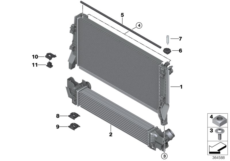 Genuine BMW Mini 17117617640 F55 F56 Radiator (Inc. Cooper) | ML Performance UK Car Parts