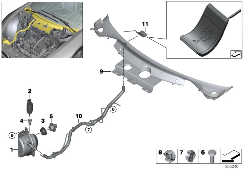 Genuine BMW 61667381593 Washer Fluid Reservoir (Inc. i8) | ML Performance UK Car Parts